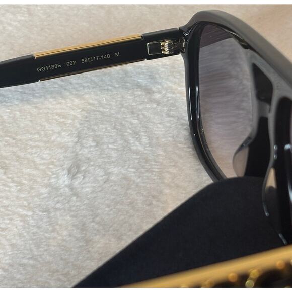 Brand New Gucci Sunglasses - GG1188S 002 Size 58-17-140 M - Picture 6 of 6